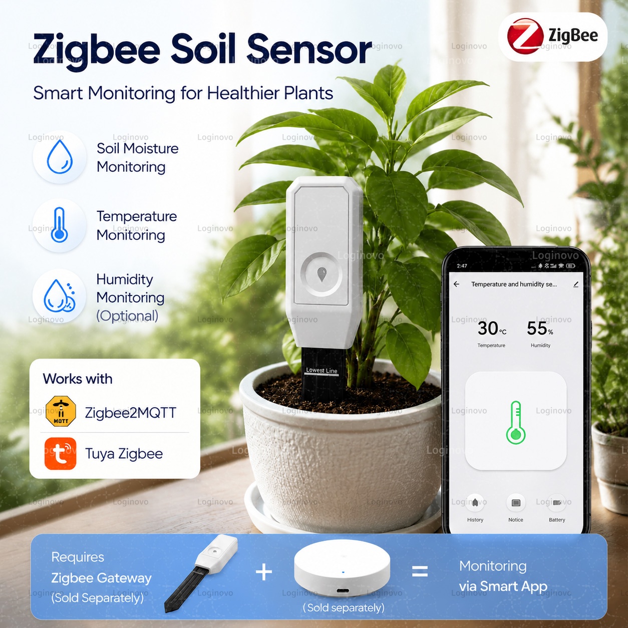 Home Automation Ideas - Tuya Zigbee Soil Moisture Tester Temperature